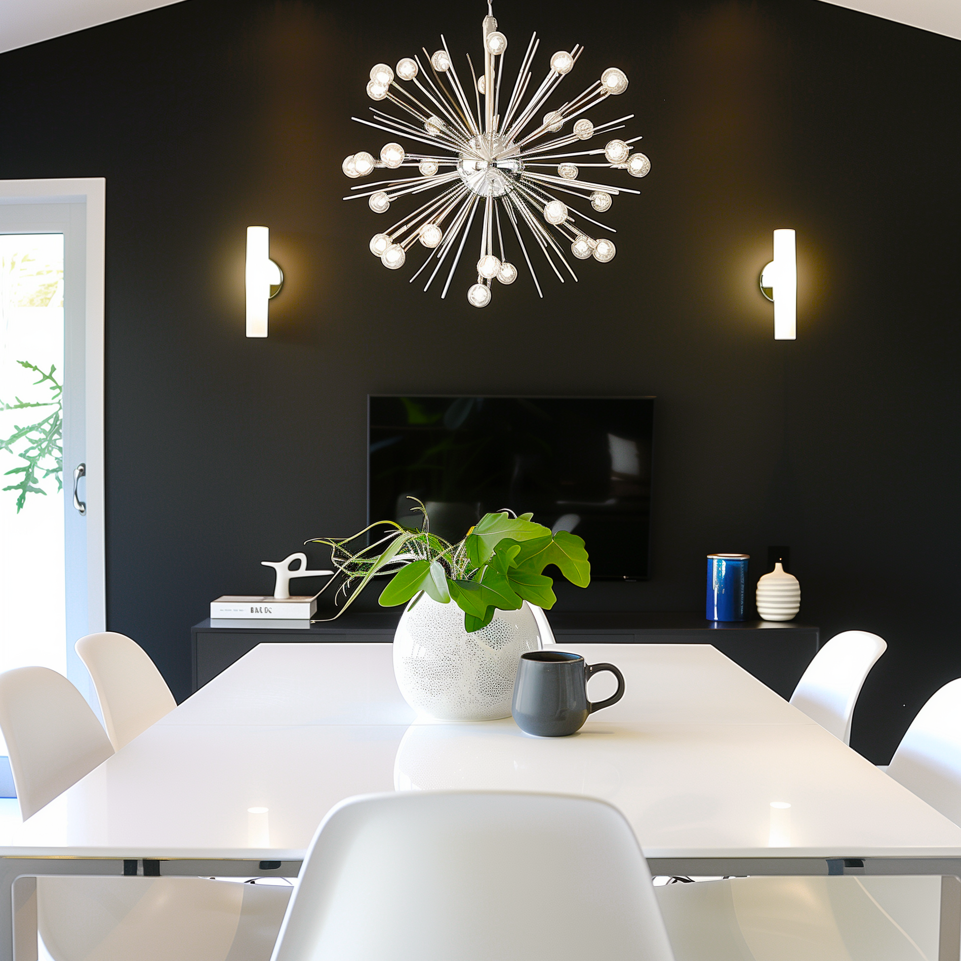 black beauty painted dinning room