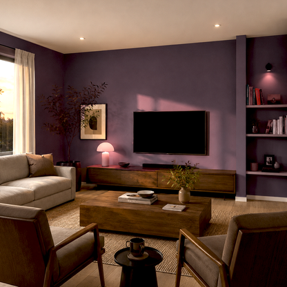 black raspberry paint living room