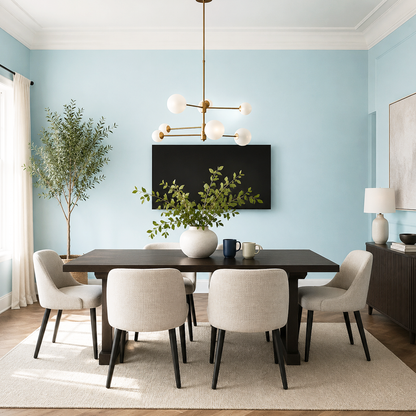 blue allure painted dining room