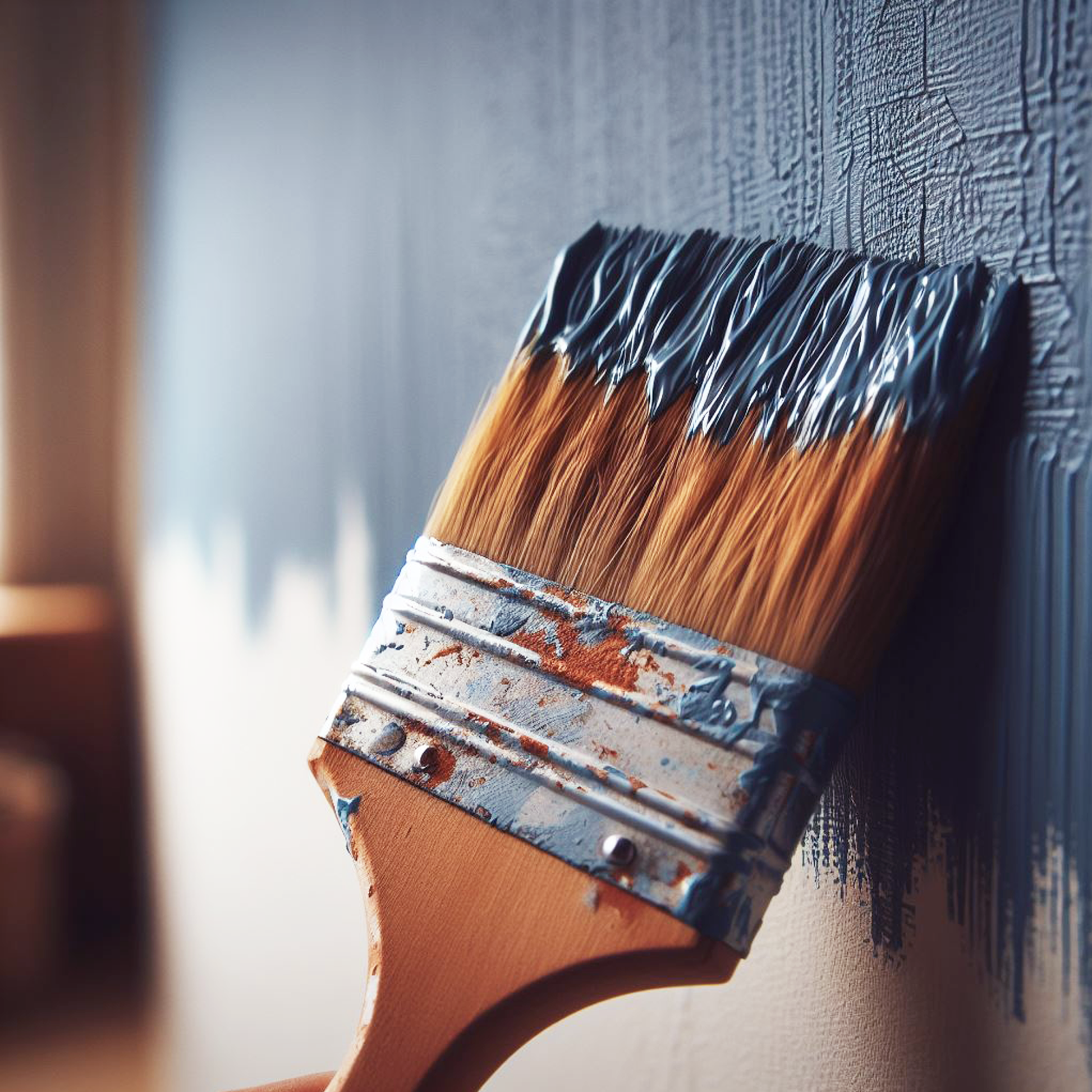 blue gaspe paint brush