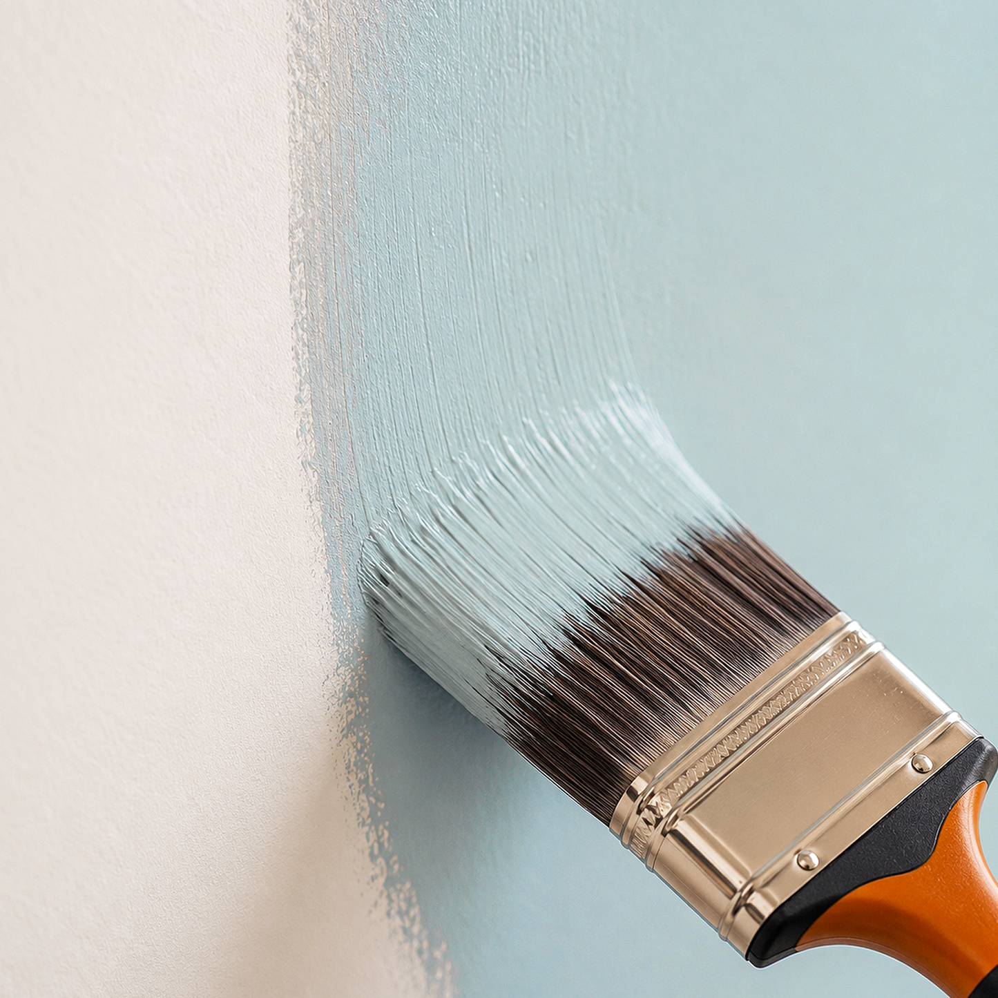 blue porcelain paint brush
