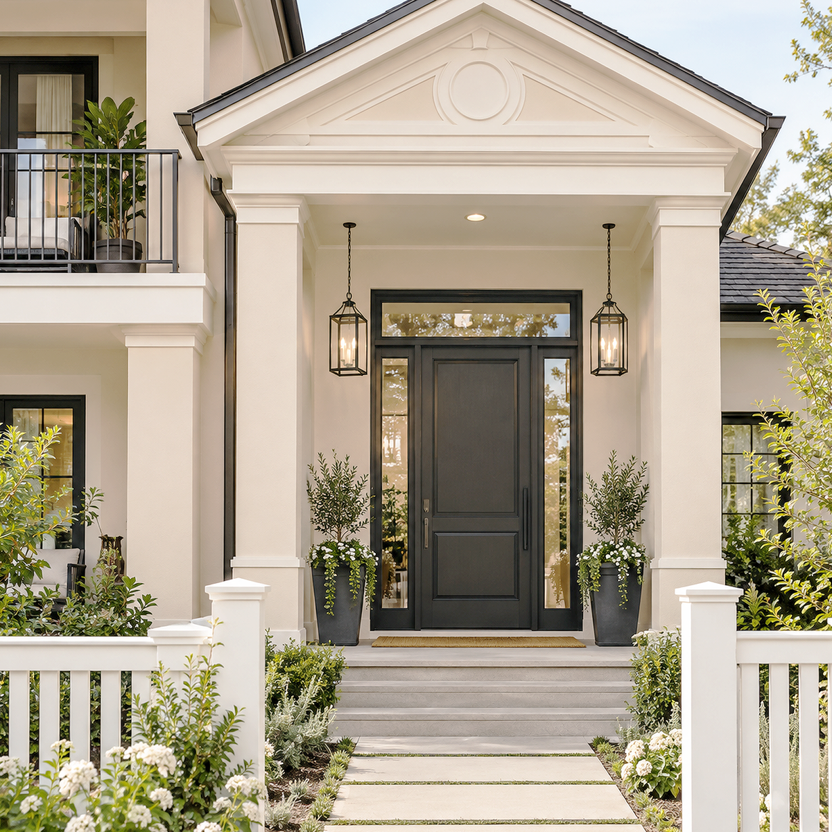 brandy cream painted entryway
