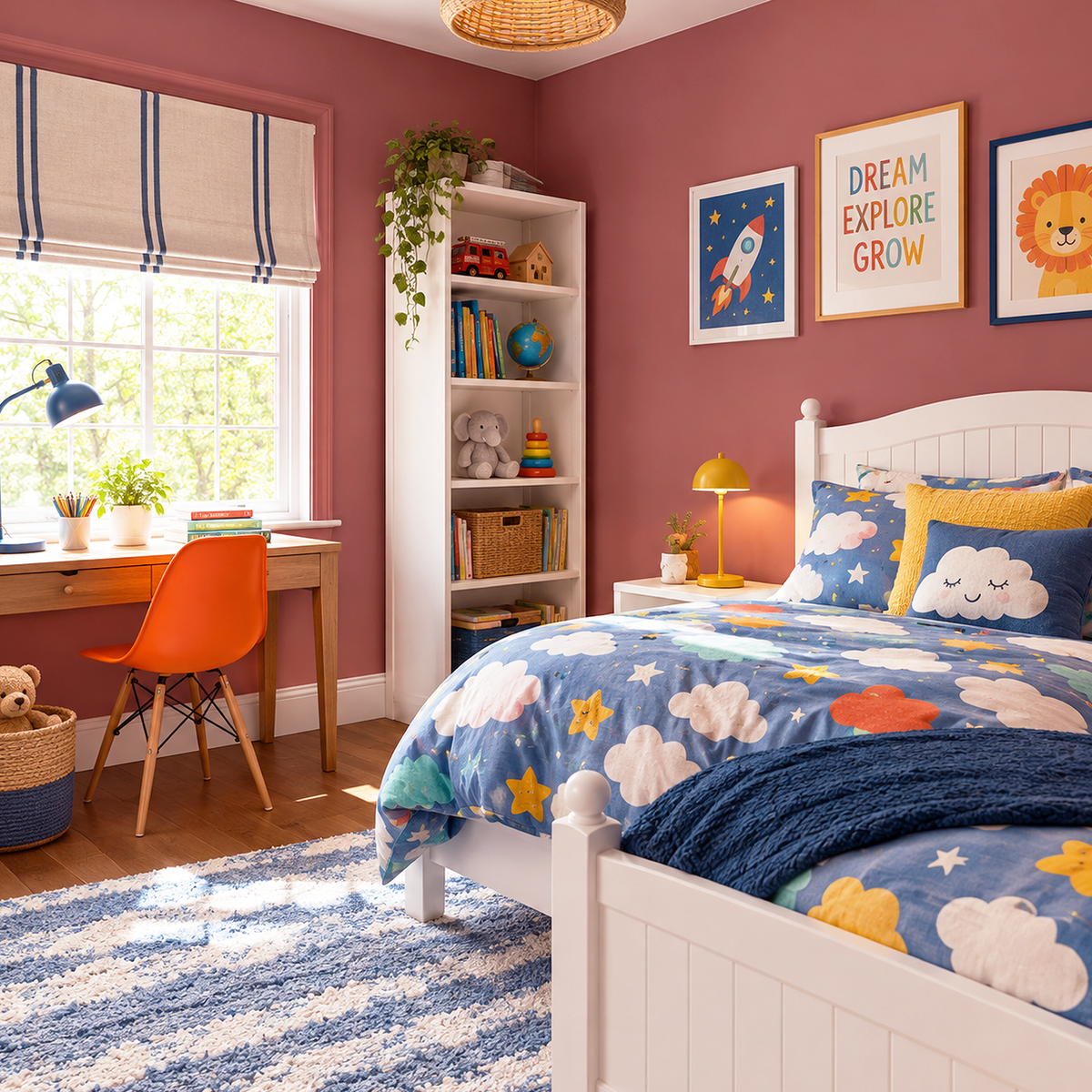 bricktone red painted nursery