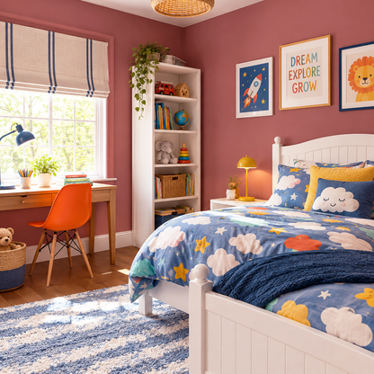 bricktone red painted nursery