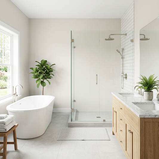 calm painted bathroon