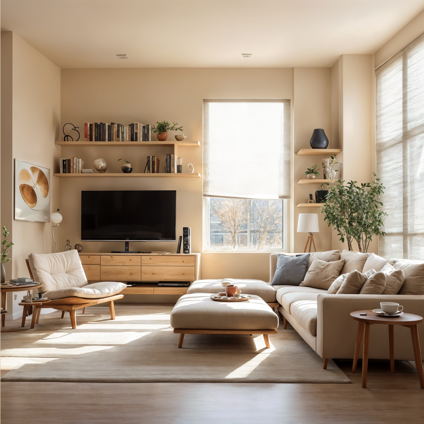 carrington beige painted living room