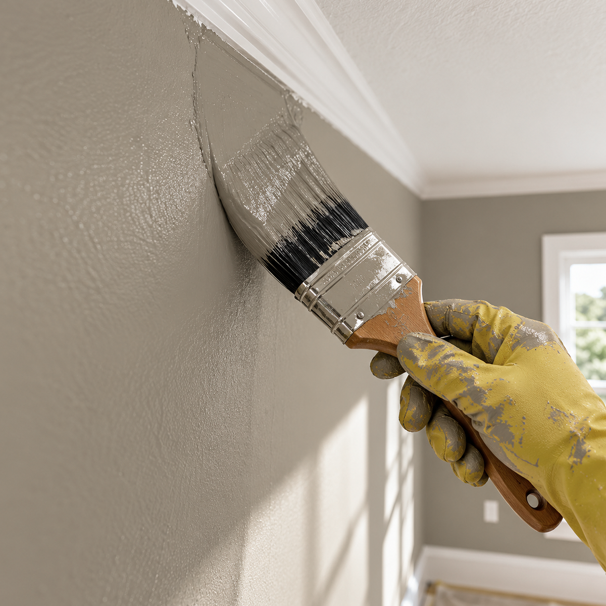 cathedral gray paint brush