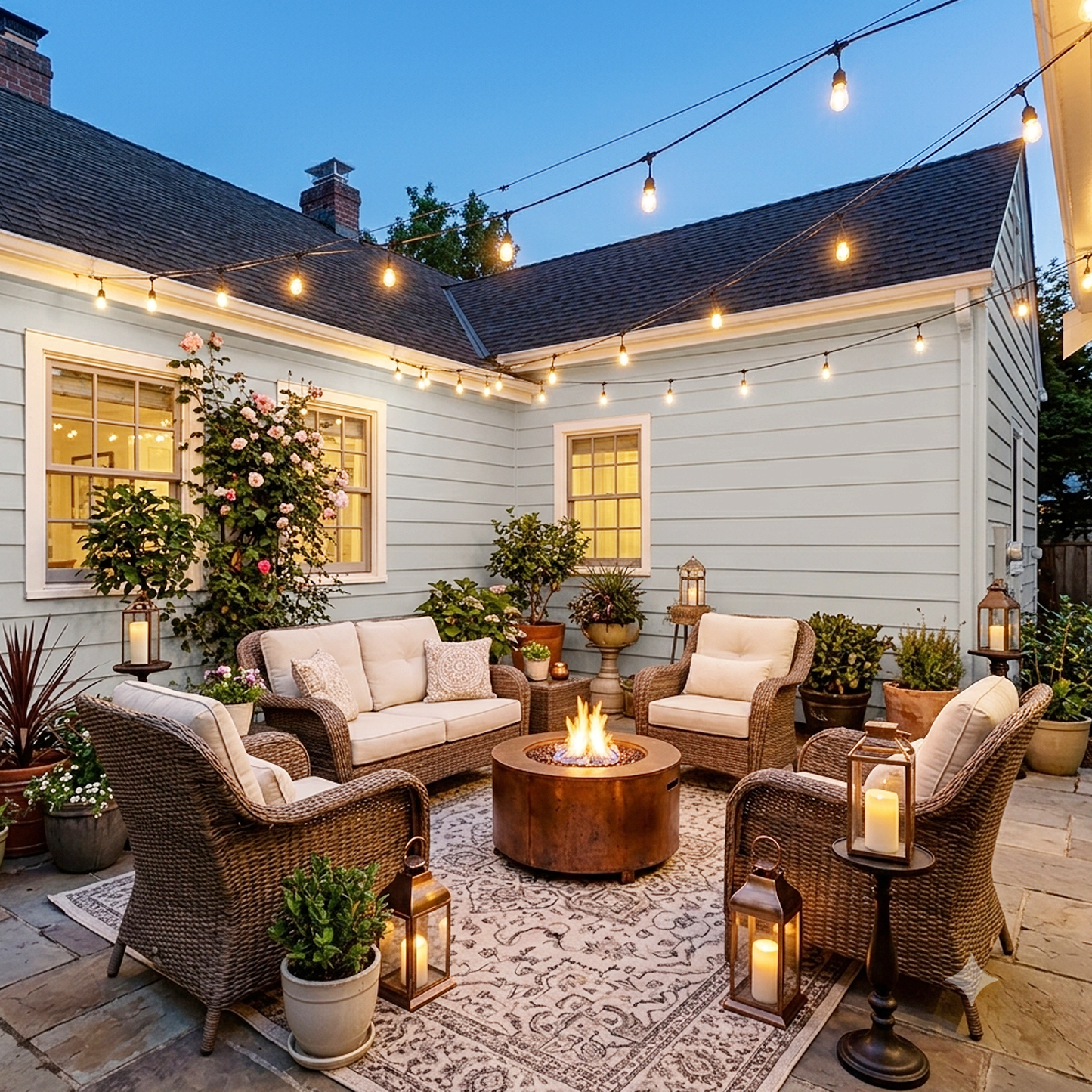 cement gray painted outdoor patio