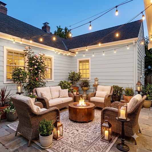 cement gray painted outdoor patio