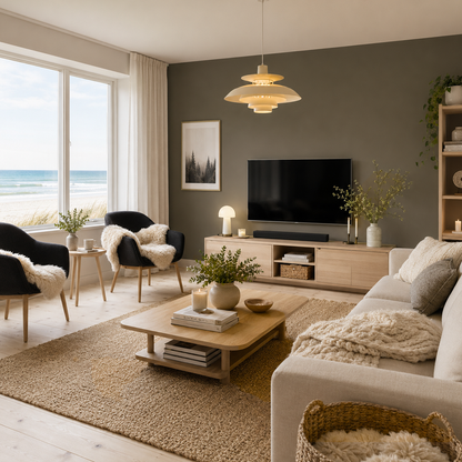 char brown painted living room