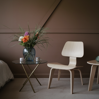 classic brown painted bedroom