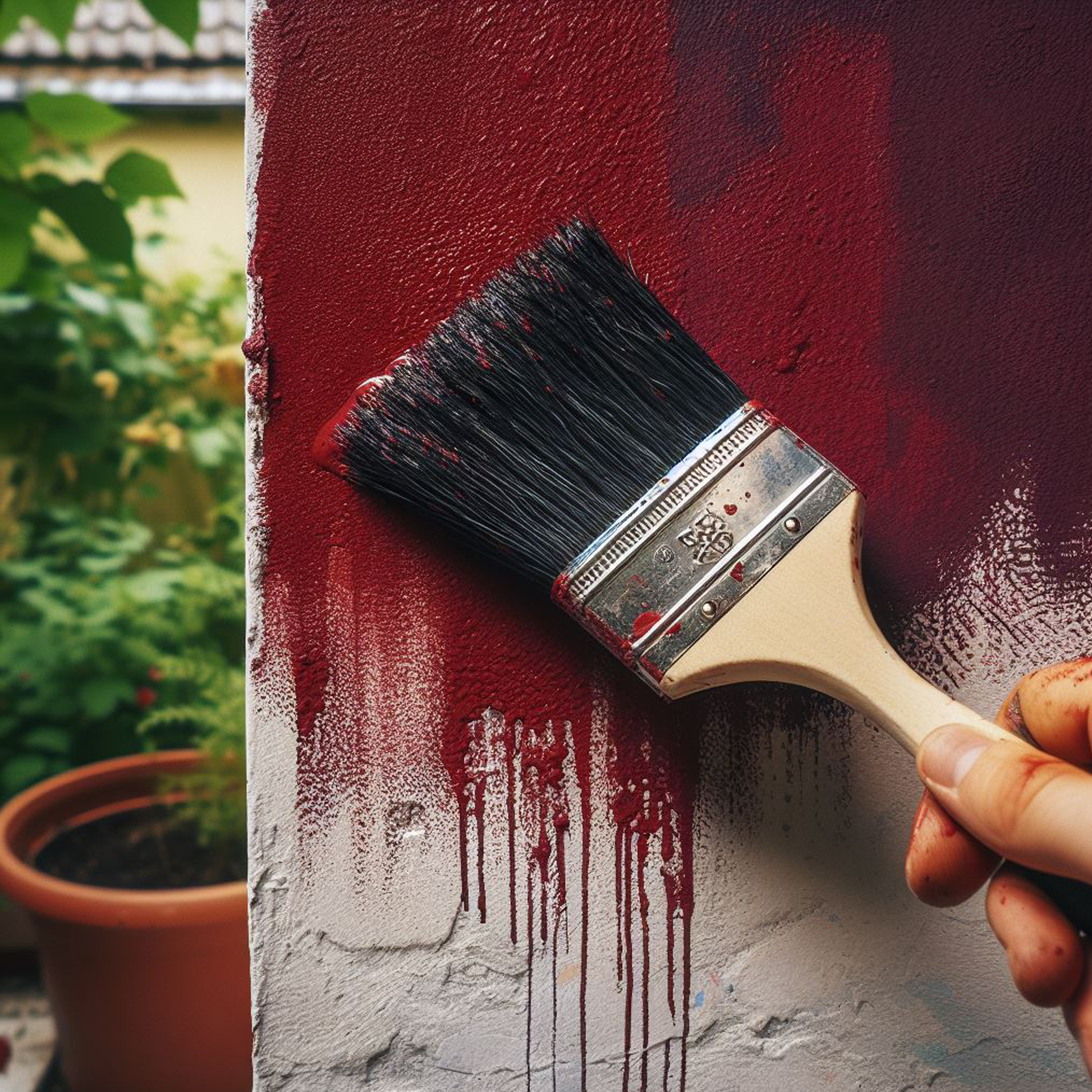classic burgundy paint brush
