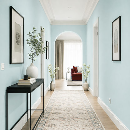 clear skies painted hallway