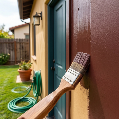 cottage red paint brush