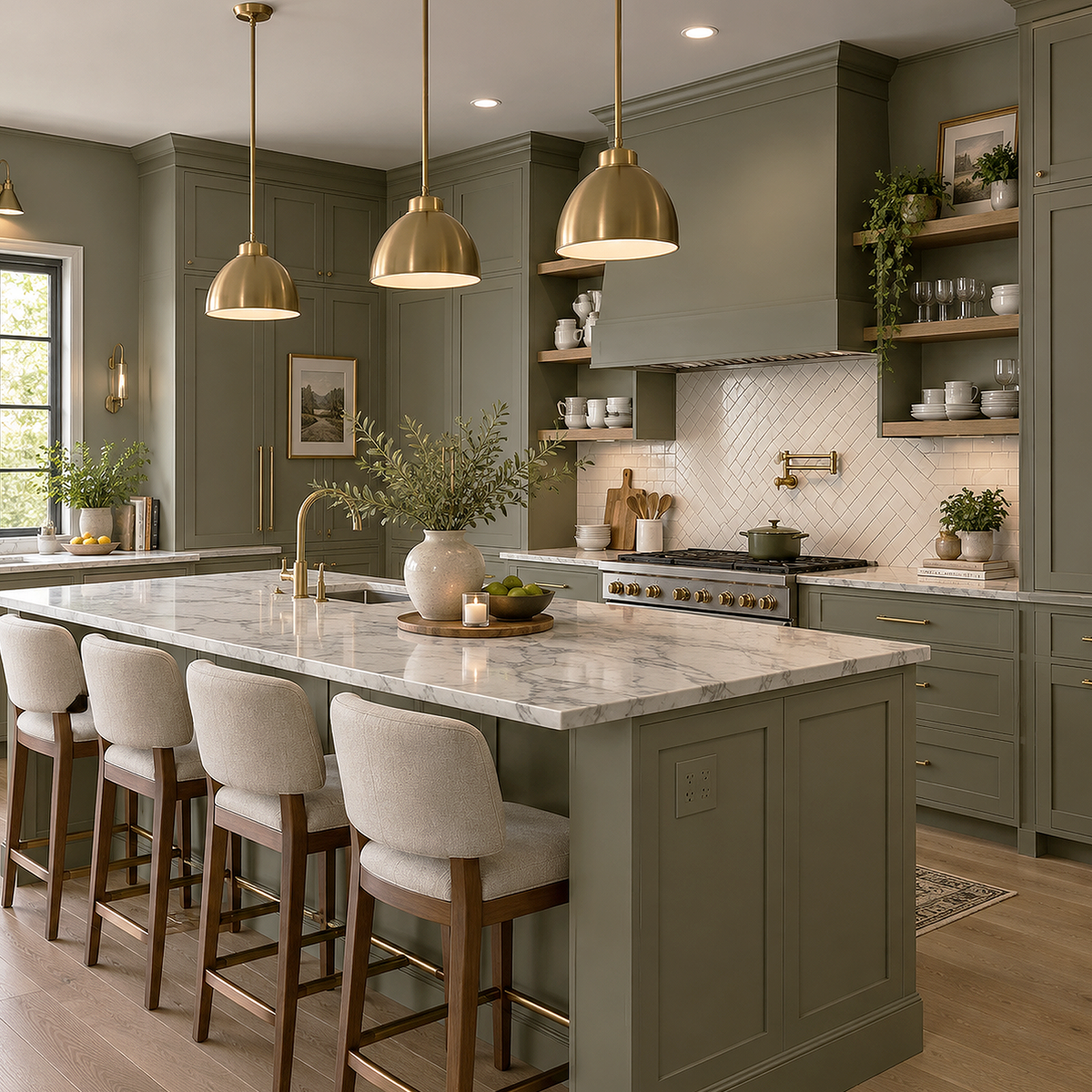 country life painted kitchen