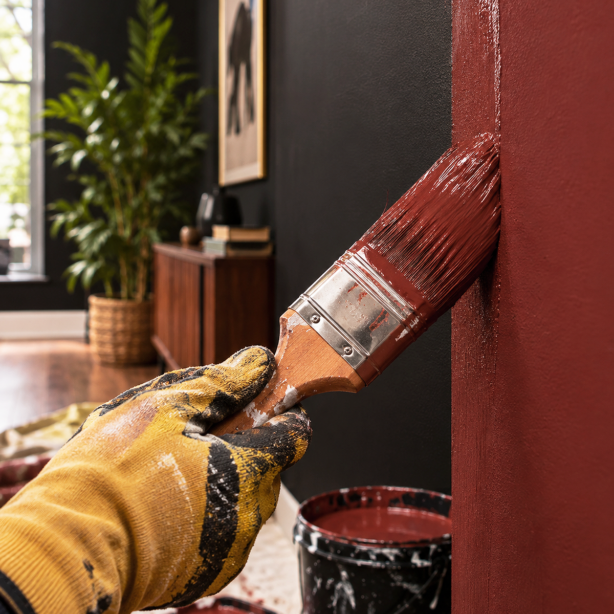 country redwood paint brush