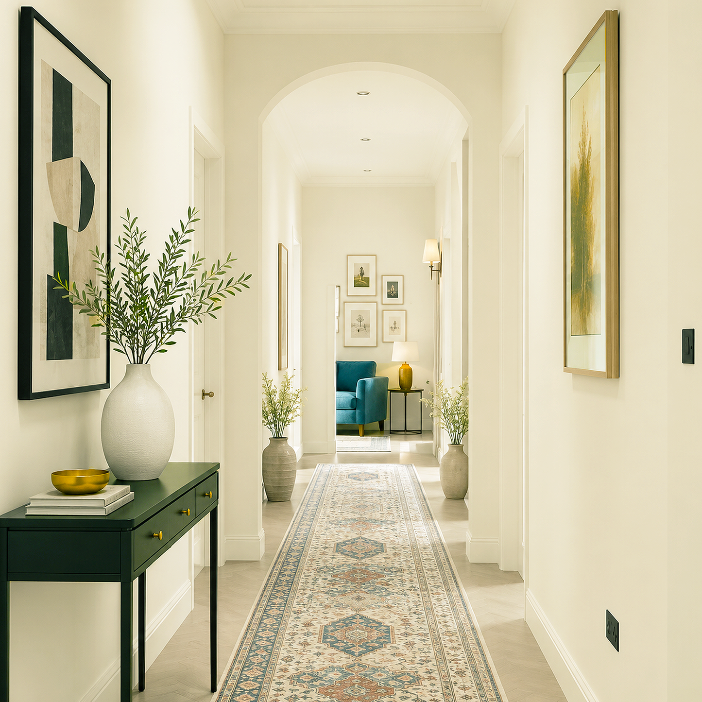 cream agate painted hallway