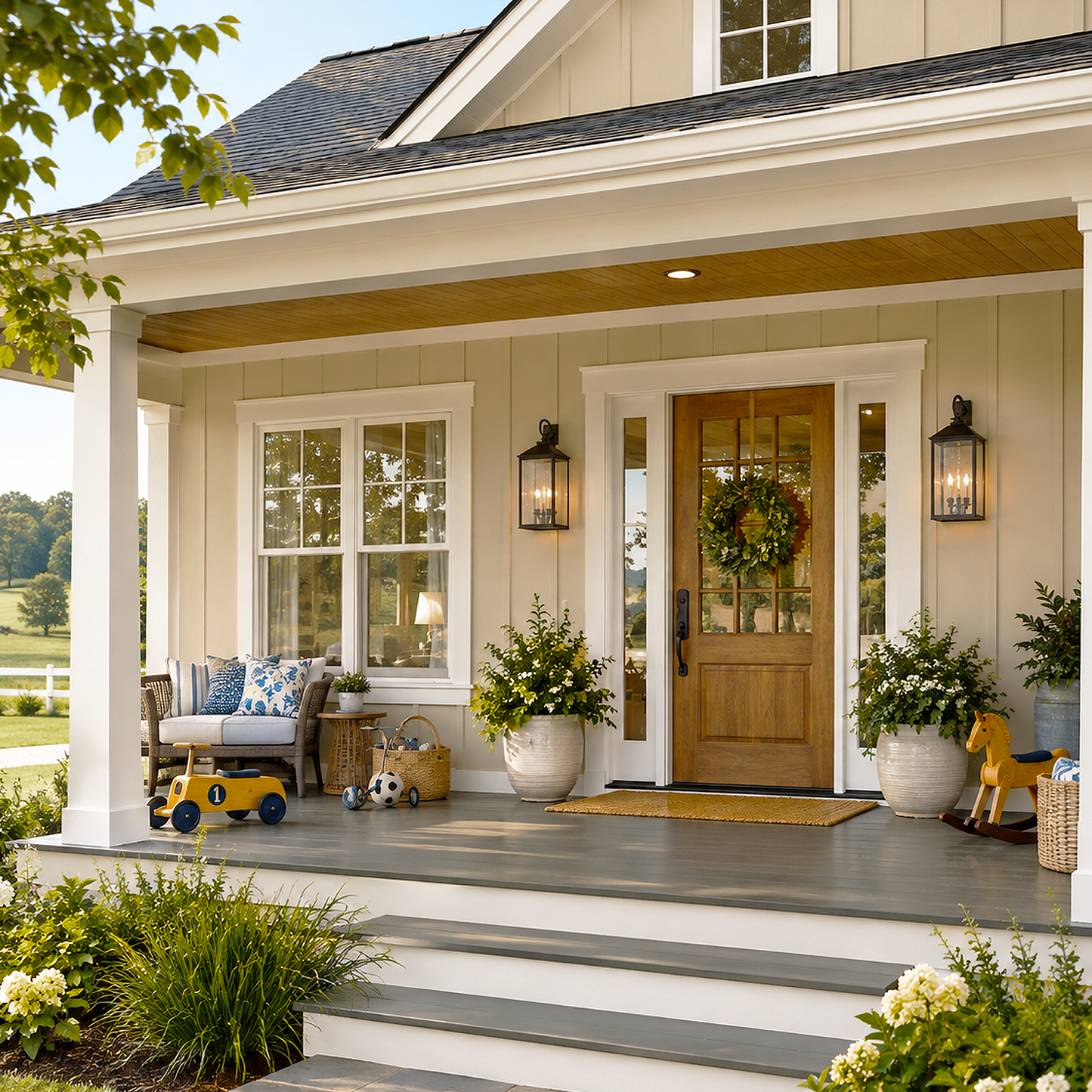 cream fleece painted exterior