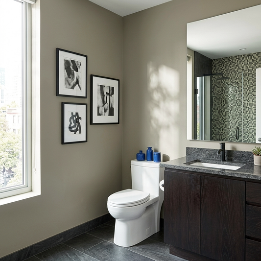 crownsville gray painted bathroom