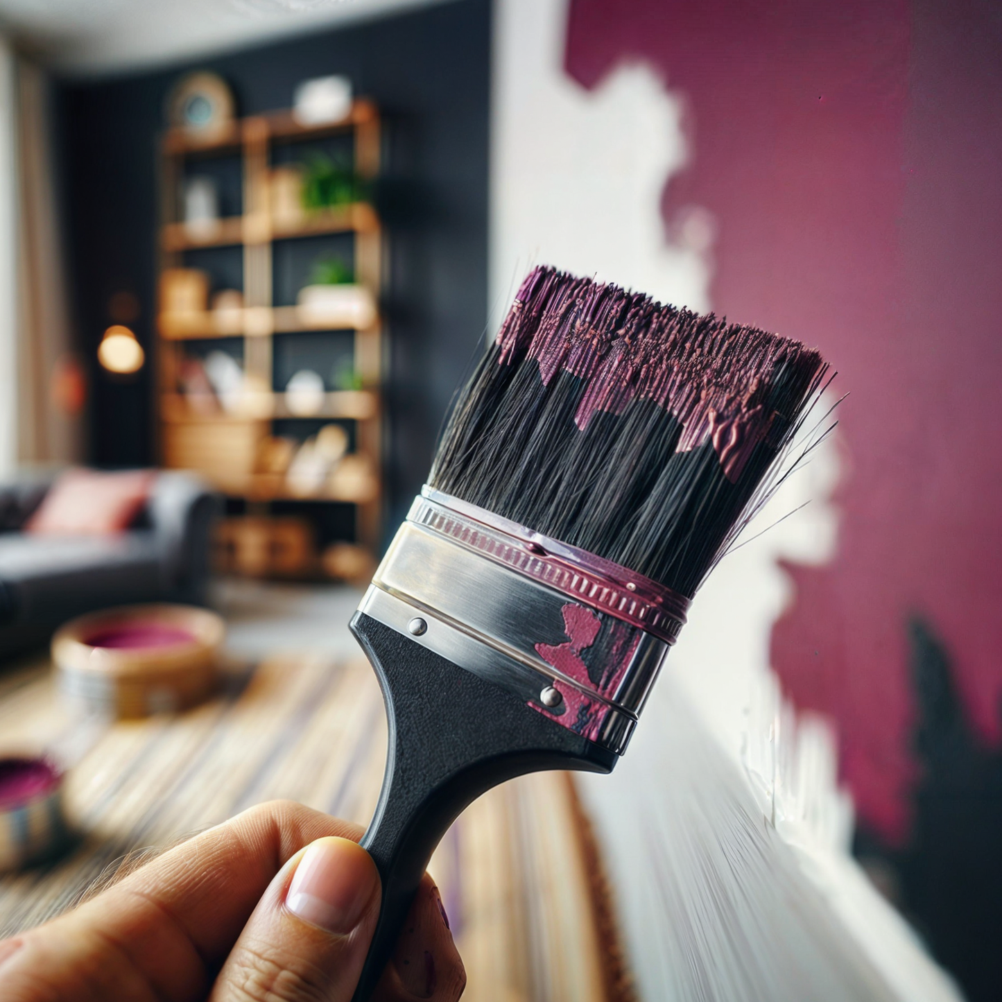 dark burgundy paint brush