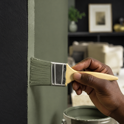dark olive paint brush