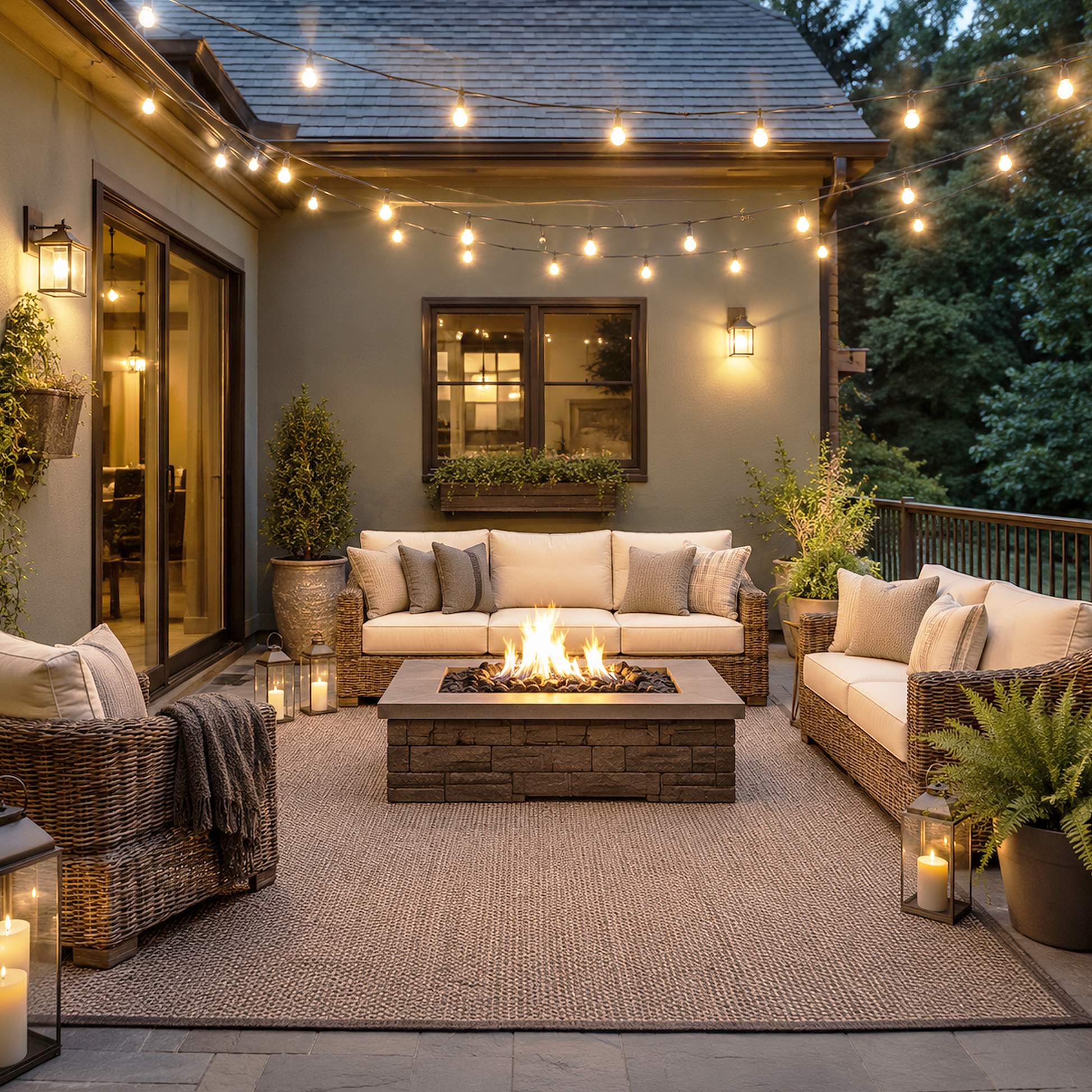 dark olive painted patio