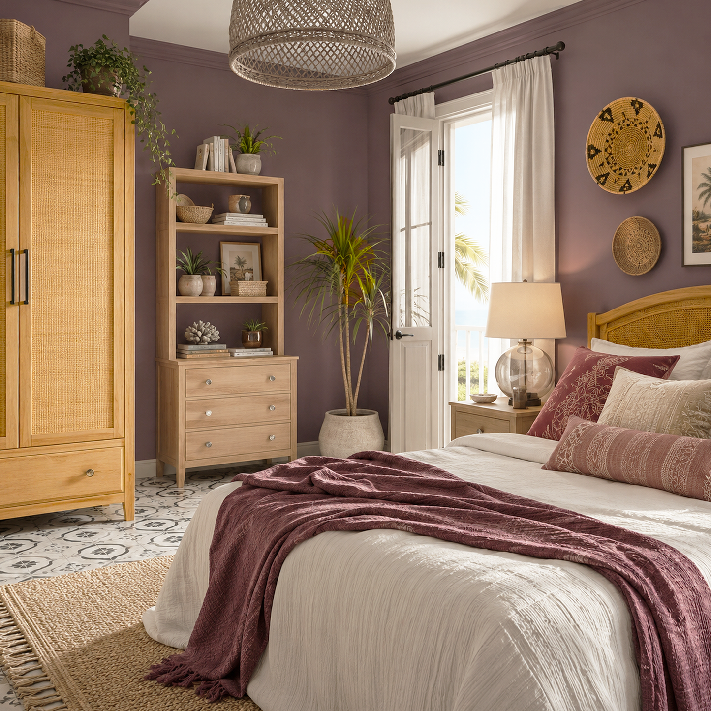 dark walnut painted bedroom