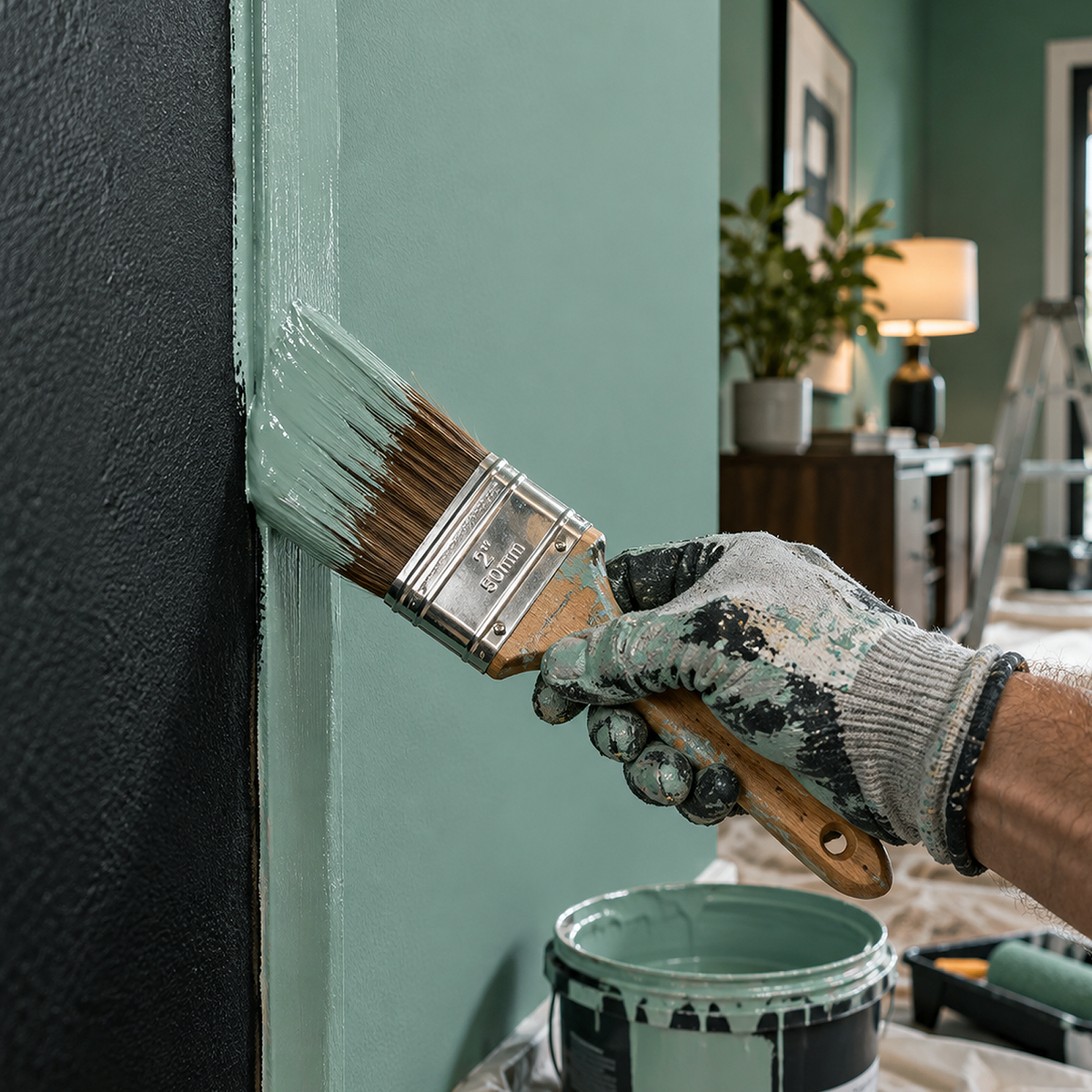 dartsmouth green paint brush