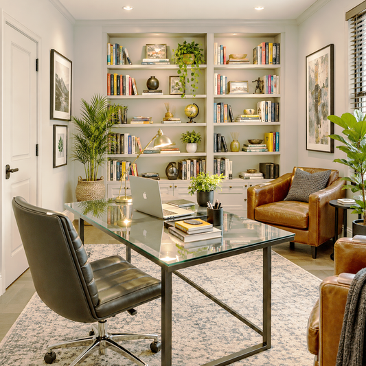 desert light painted home office
