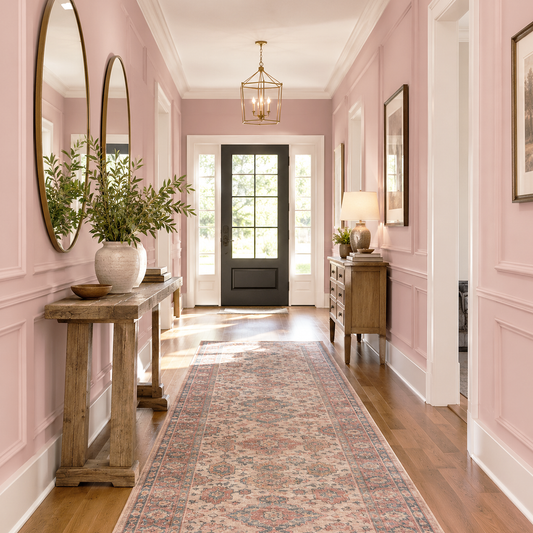 desert rose painted hallway
