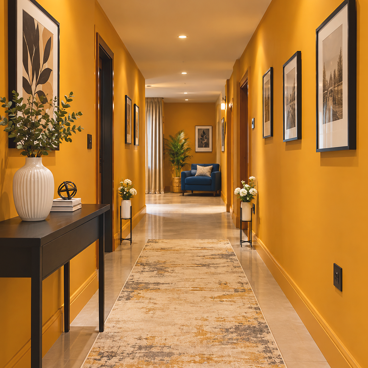 desert sunset painted hallway