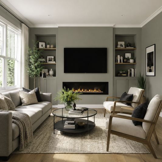 desert twilight painted living room