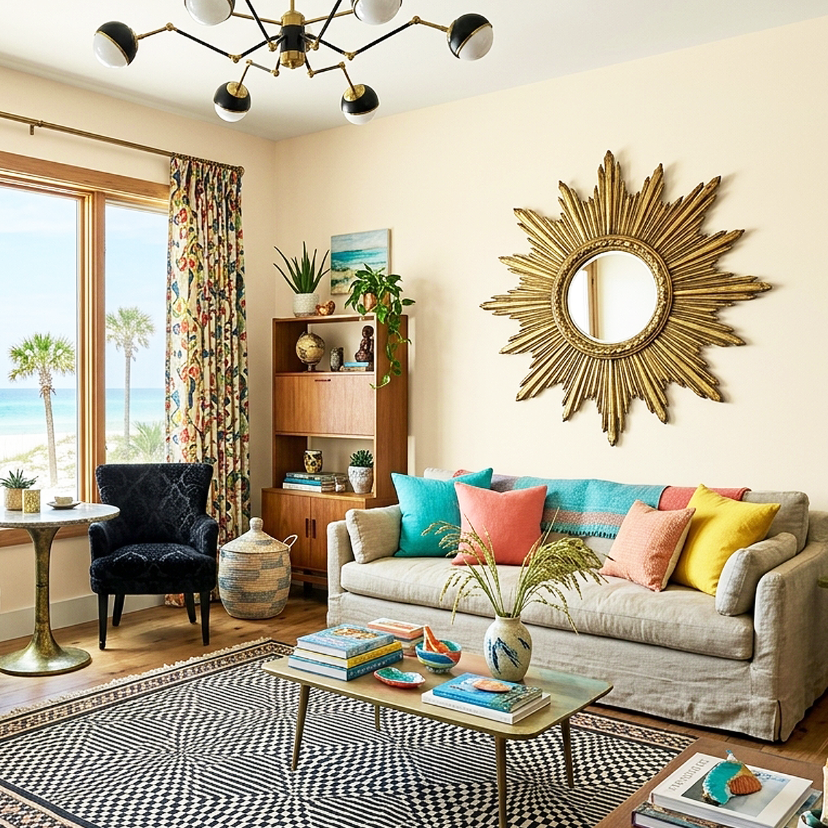 deserted island painted living room