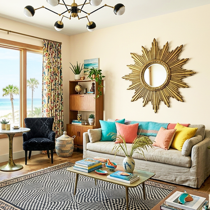 deserted island painted living room