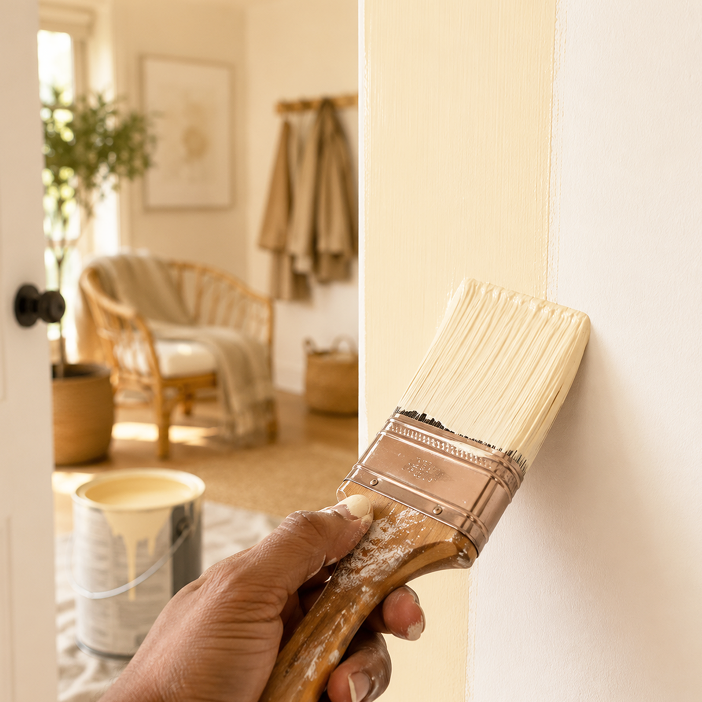 devon cream paint brush