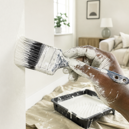 distant gray paint brush