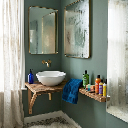 enchanted forest painted bathroom