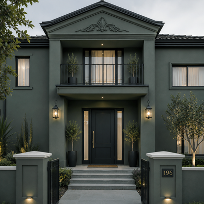 essex green painted entryway