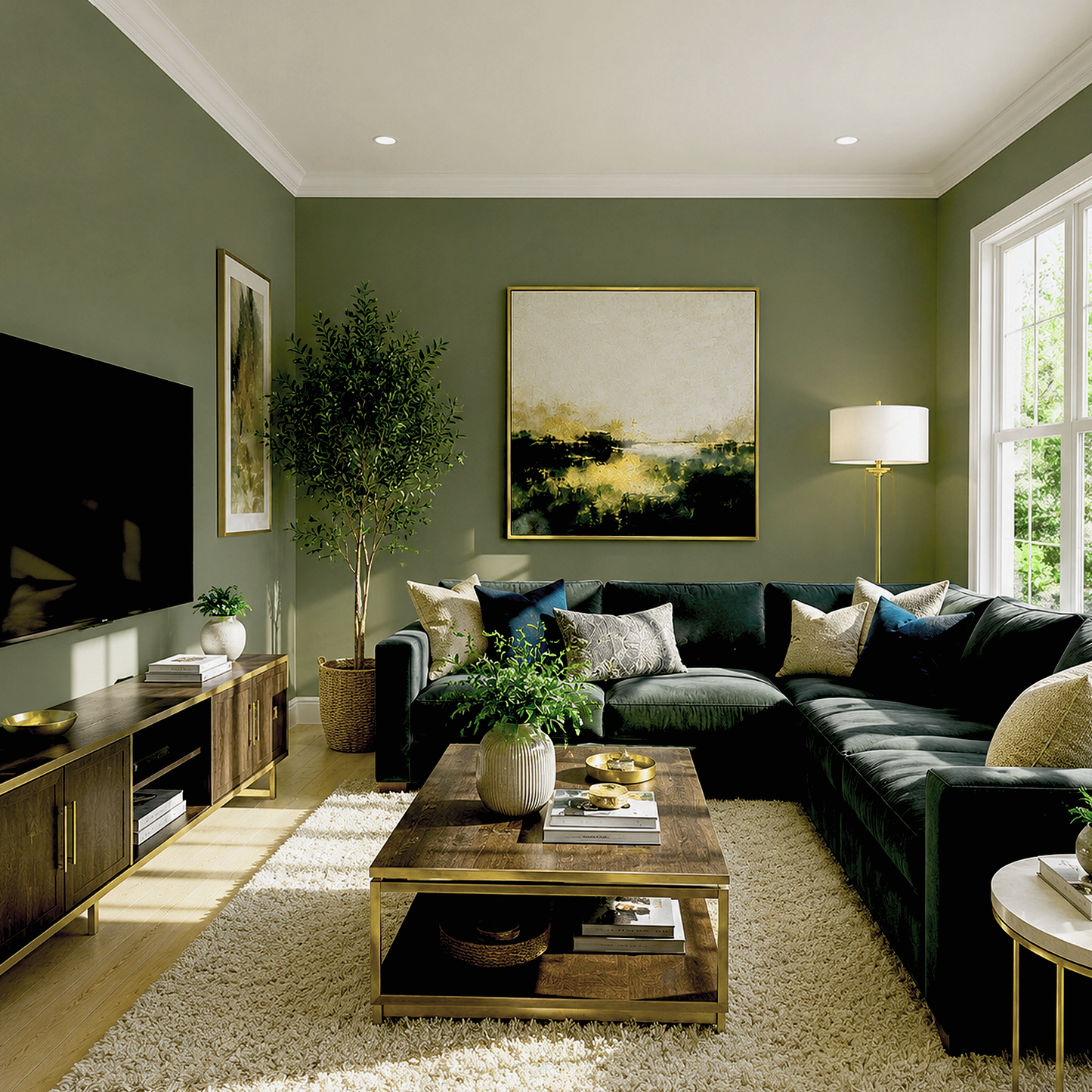 forest floor painted living room