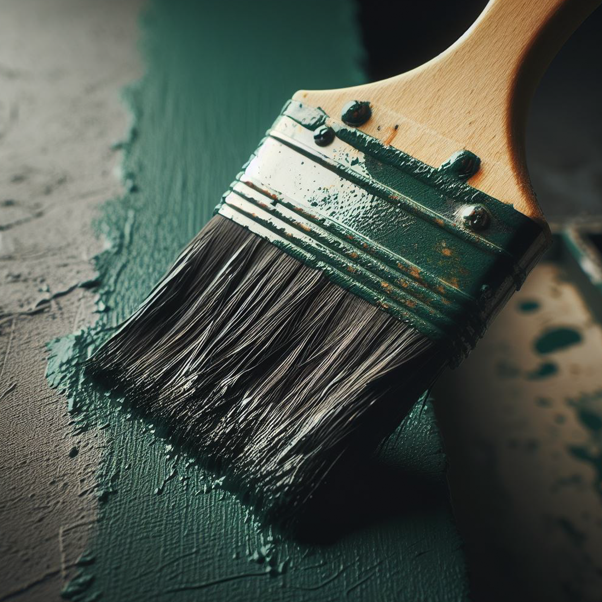 forest green paint brush