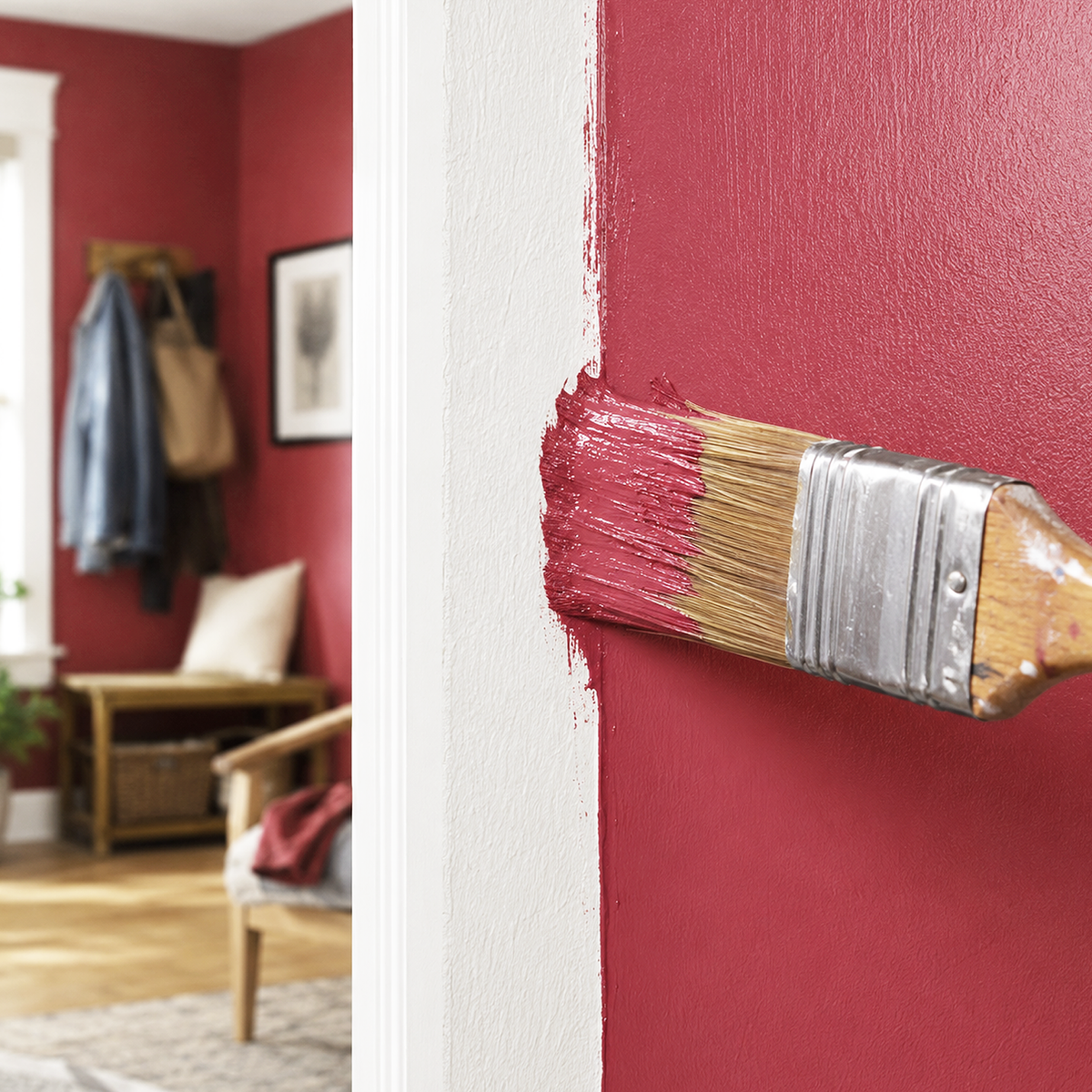fuchsine paint brush
