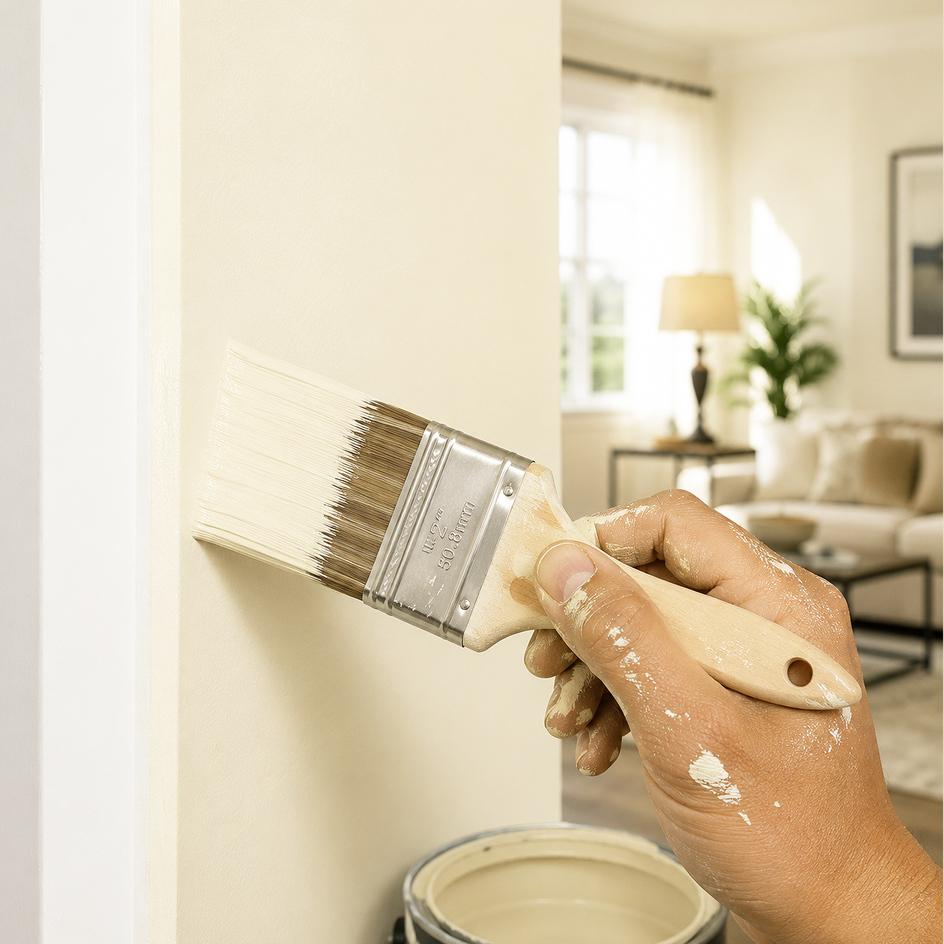 gentle cream paint brush