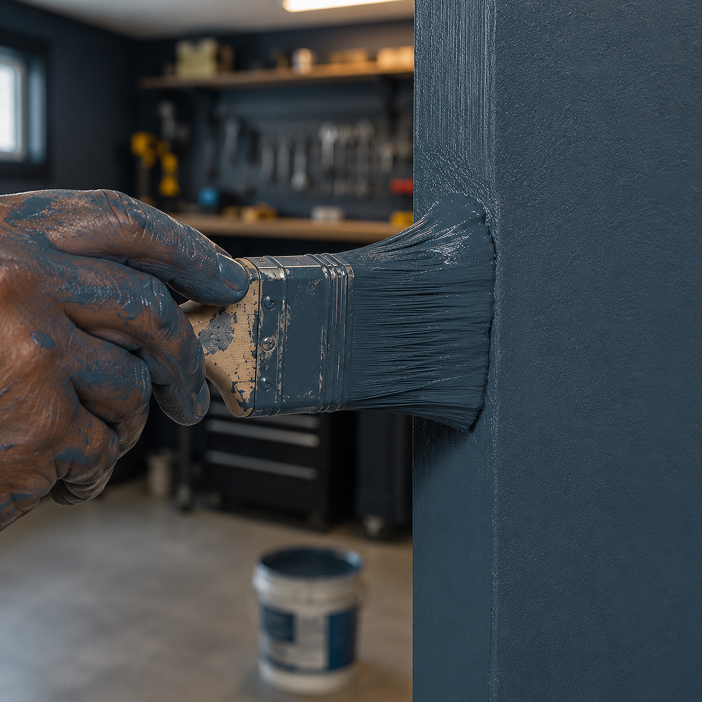 gentlemans gray paint brush
