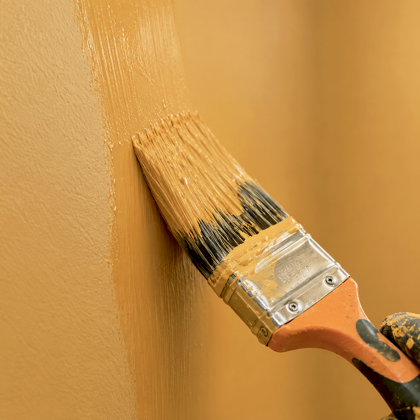 glowing umber paint brush