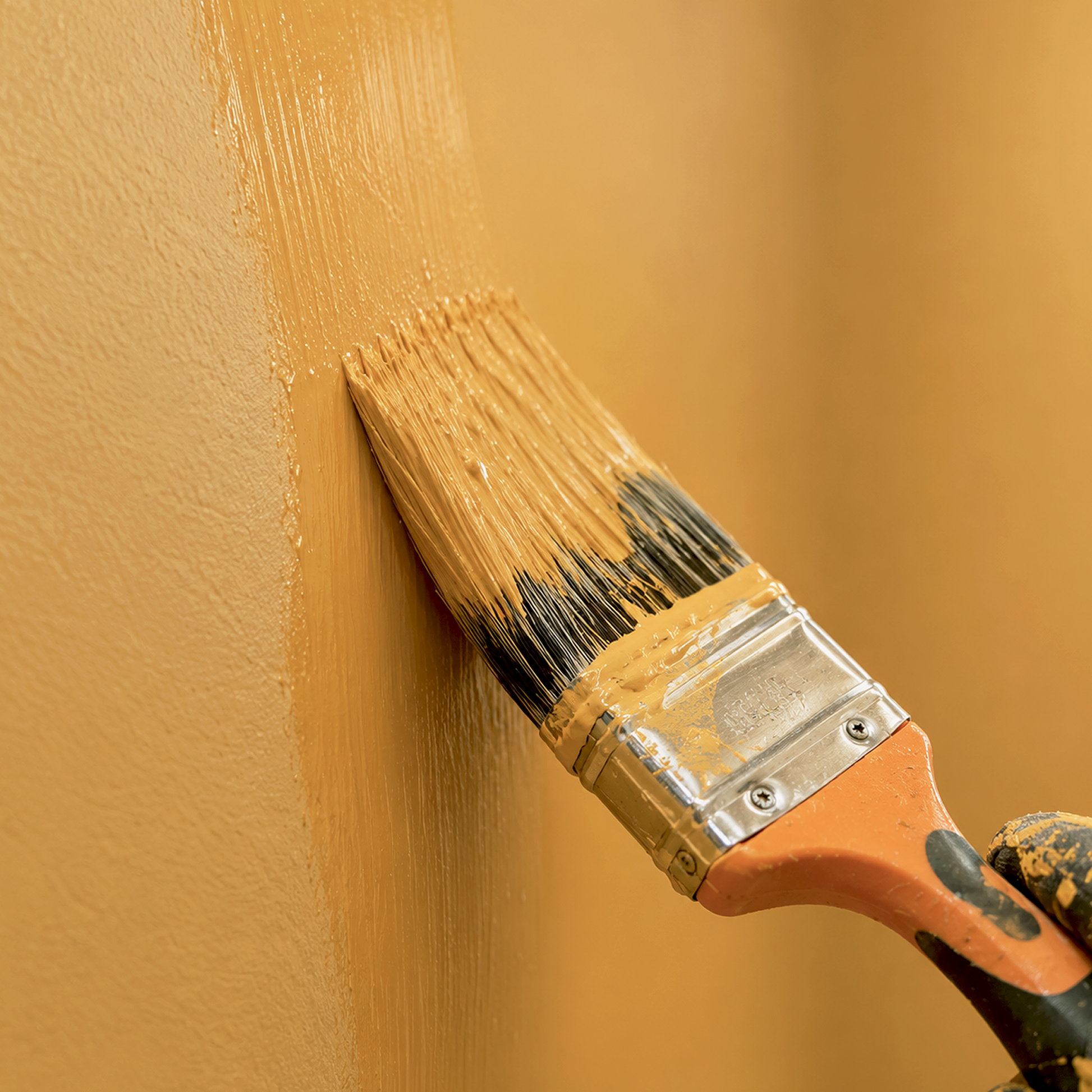 glowing umber paint brush