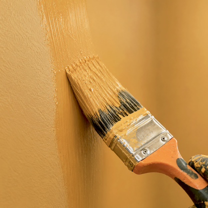 glowing umber paint brush