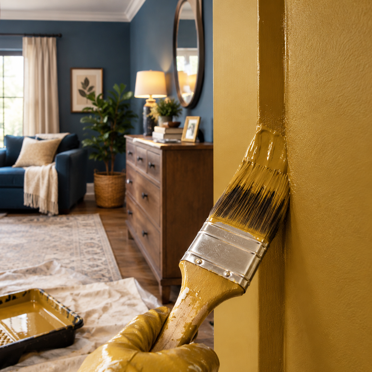 golden bark paint brush
