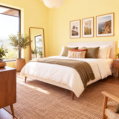 golden honey painted bathroom