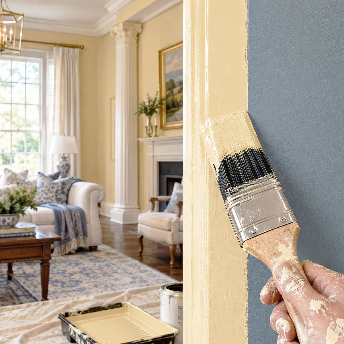 golden lab paint brush