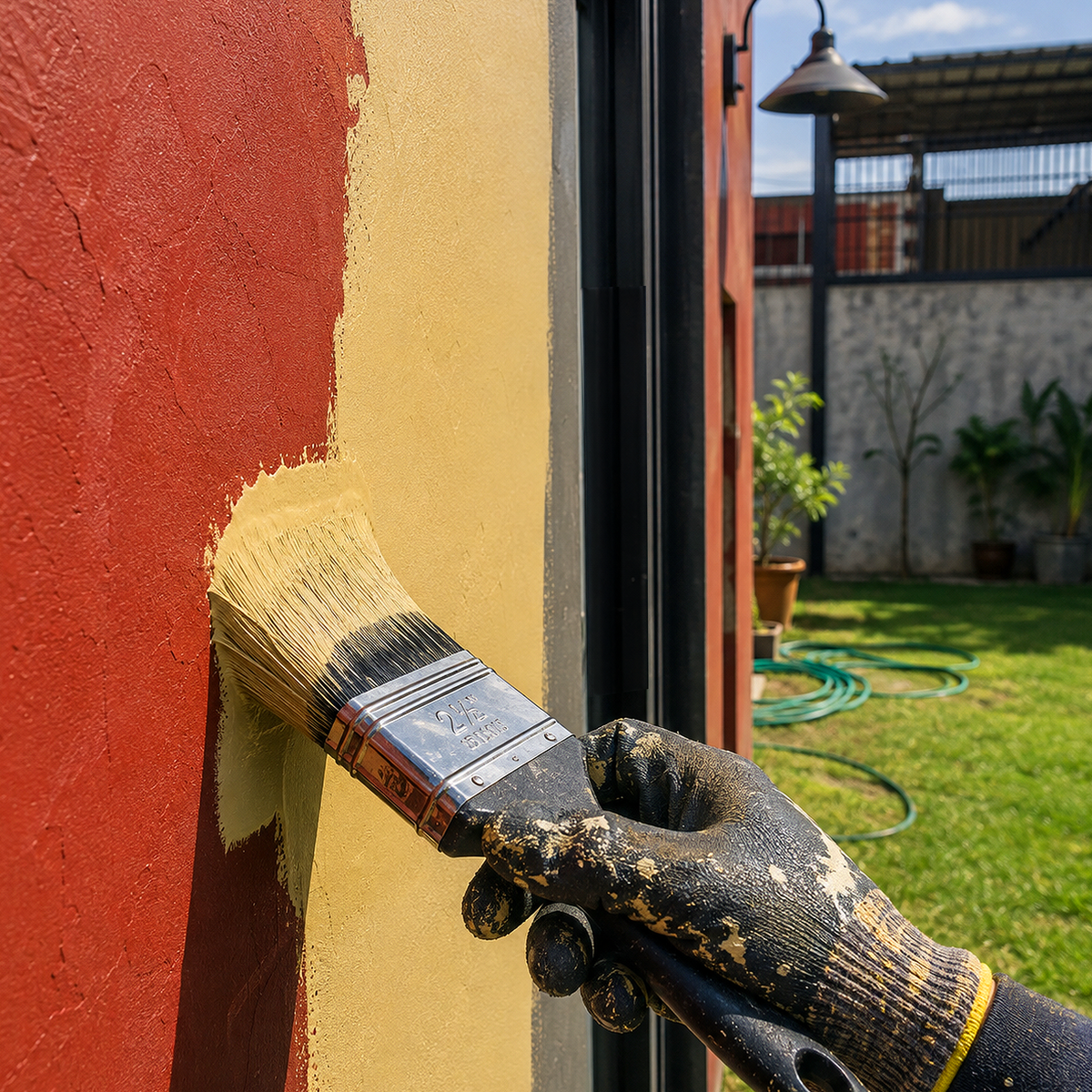golden tan paint brush